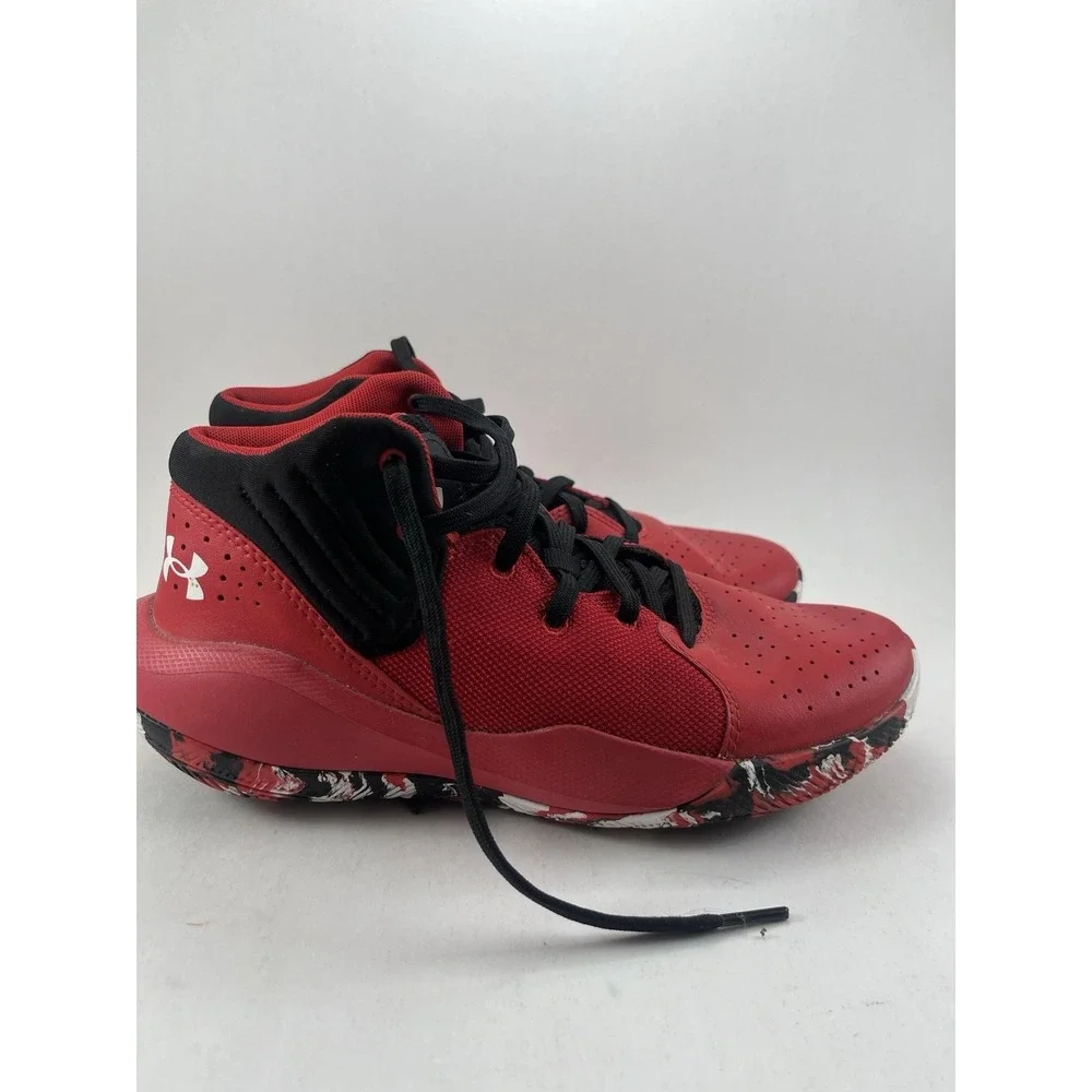 Under Armour Basketball Shoes 3024791 Red Black Youth 7Y Men's 6 EU 40